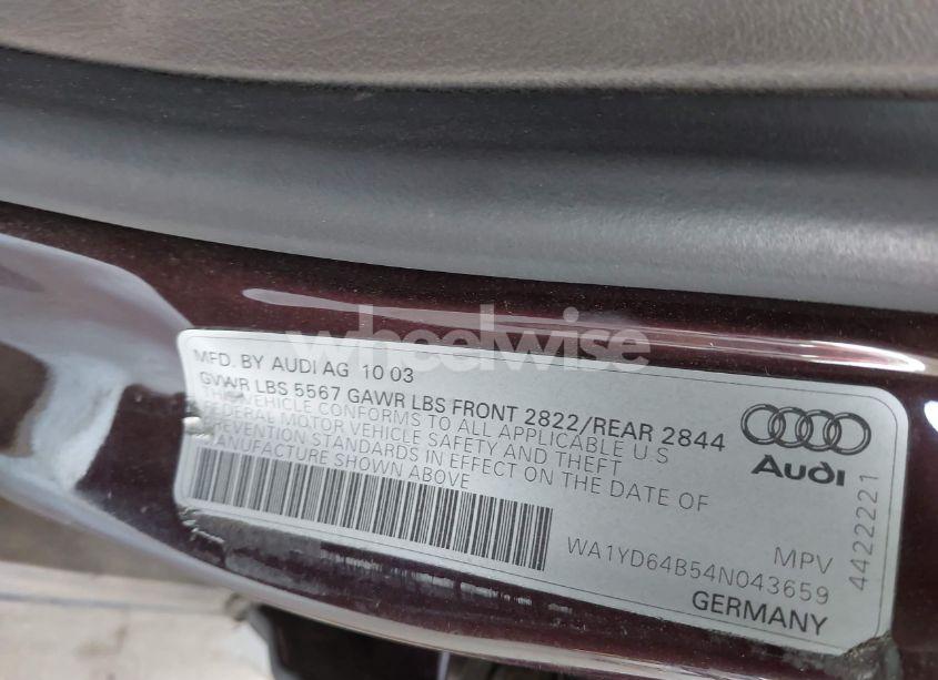 Photo 9 of 2004 Audi Allroad 2.7T (VIN WA1YD64B54N043659)