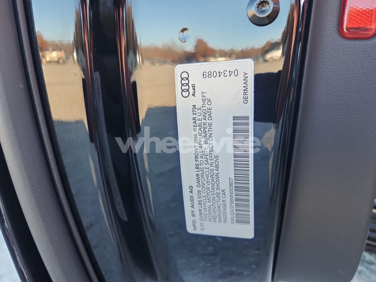 Photo 12 of 2022 AUDI A5 PREMIUM 45 (VIN WAU2AGF56NN003607)