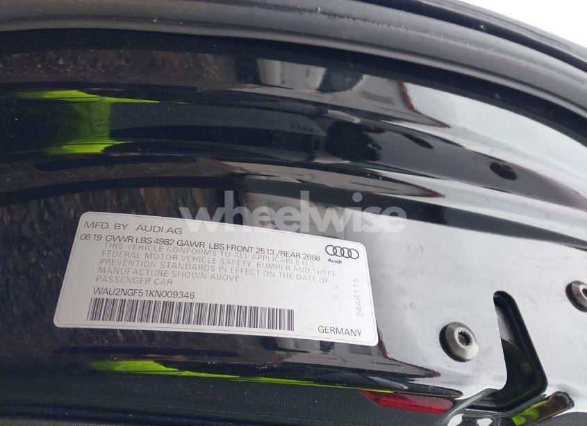 Photo 9 of 2019 Audi A5 45 PREMIUM (VIN WAU2NGF51KN009346)