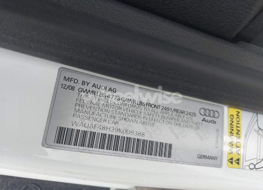 Photo 9 of 2009 Audi A4 2.0T SPECIAL EDITION (VIN WAUAF48H39K009388)