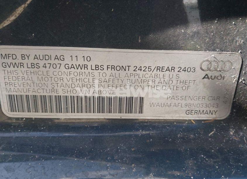 Photo 9 of 2011 Audi A4 2.0T PREMIUM (VIN WAUAFAFL9BN033043)