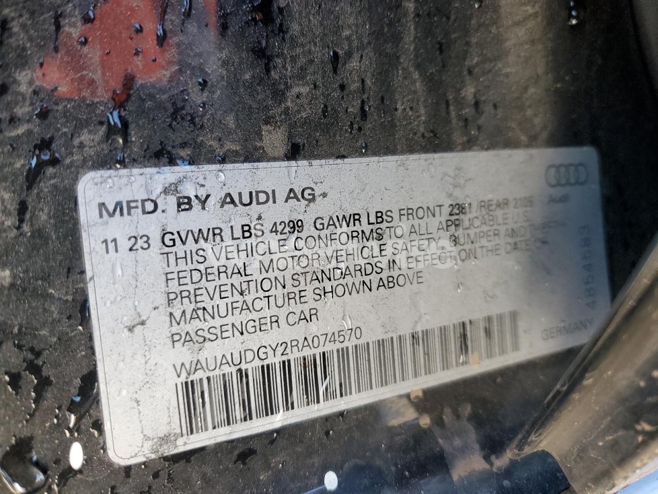 Photo 12 of 2024 AUDI A3 PREMIUM (VIN WAUAUDGY2RA074570)