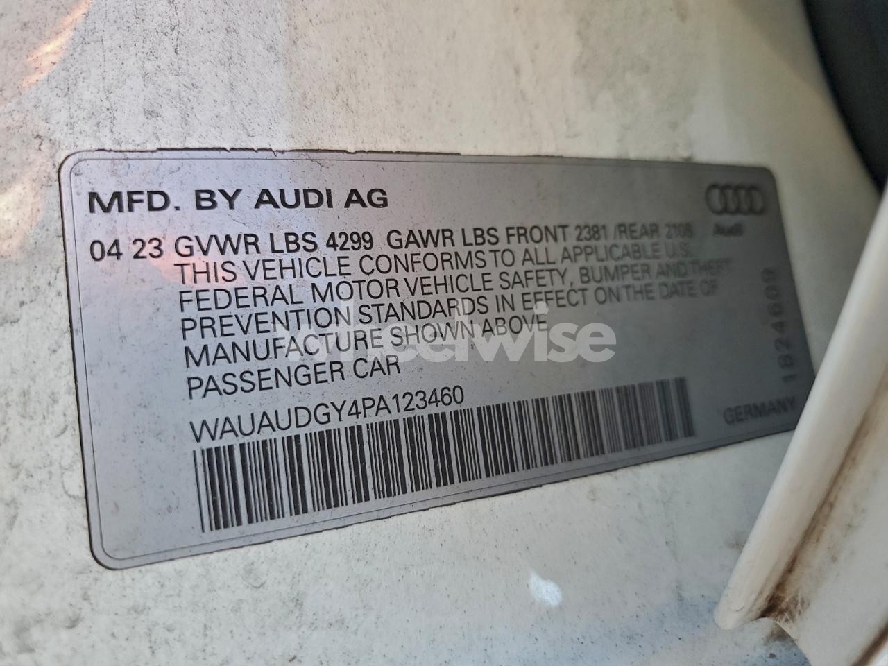 Photo 12 of 2023 AUDI A3 PREMIUM (VIN WAUAUDGY4PA123460)