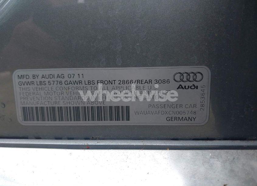 Photo 9 of 2012 Audi A8 4.2 (VIN WAUAVAFDXCN005748)