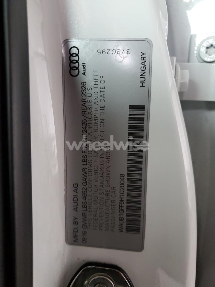 Photo 12 of 2017 AUDI S3 PREMIUM PLUS (VIN WAUB1GFF9H1020048)