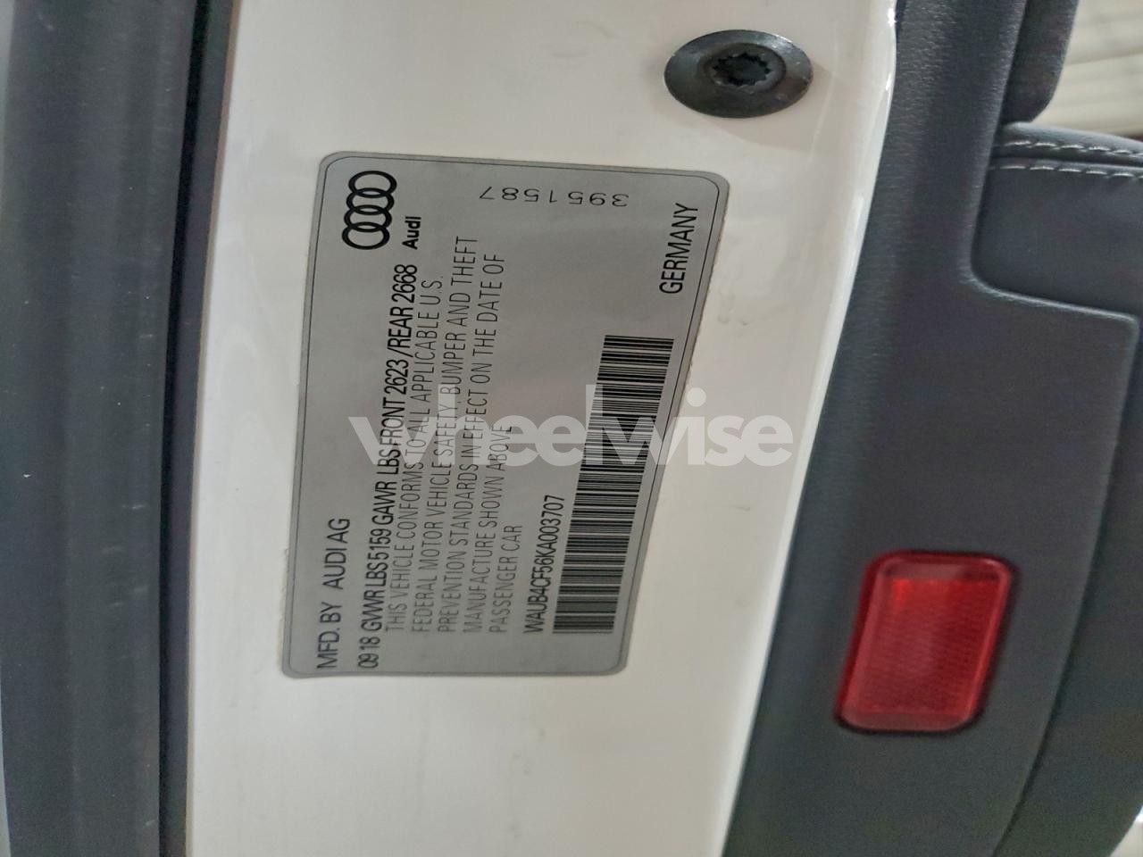 Photo 12 of 2019 AUDI S5 PREMIUM PLUS (VIN WAUB4CF56KA003707)