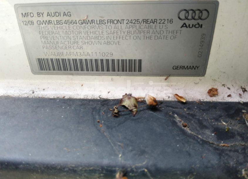 Photo 9 of 2010 Audi A3 2.0T PREMIUM (VIN WAUBEAFM3AA111029)