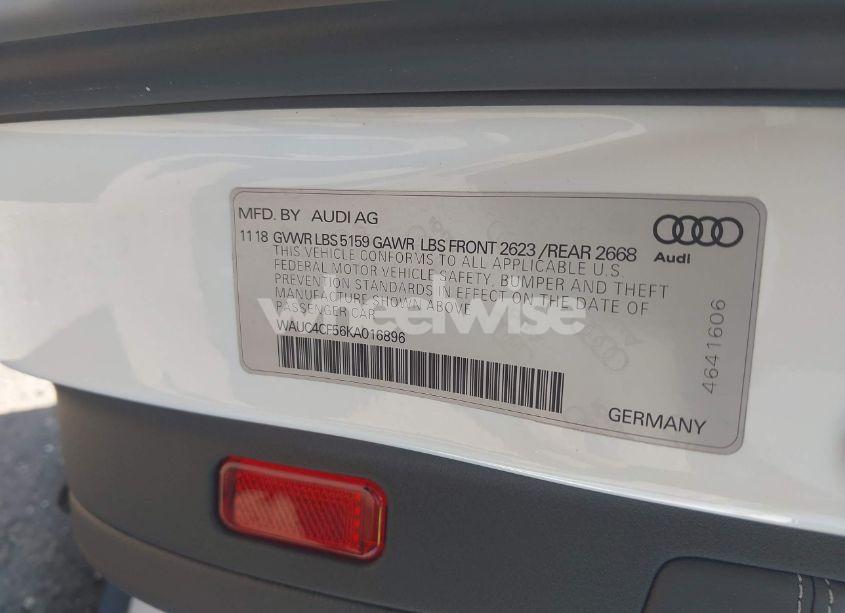 Photo 9 of 2019 Audi S5 3.0T PREMIUM (VIN WAUC4CF56KA016896)