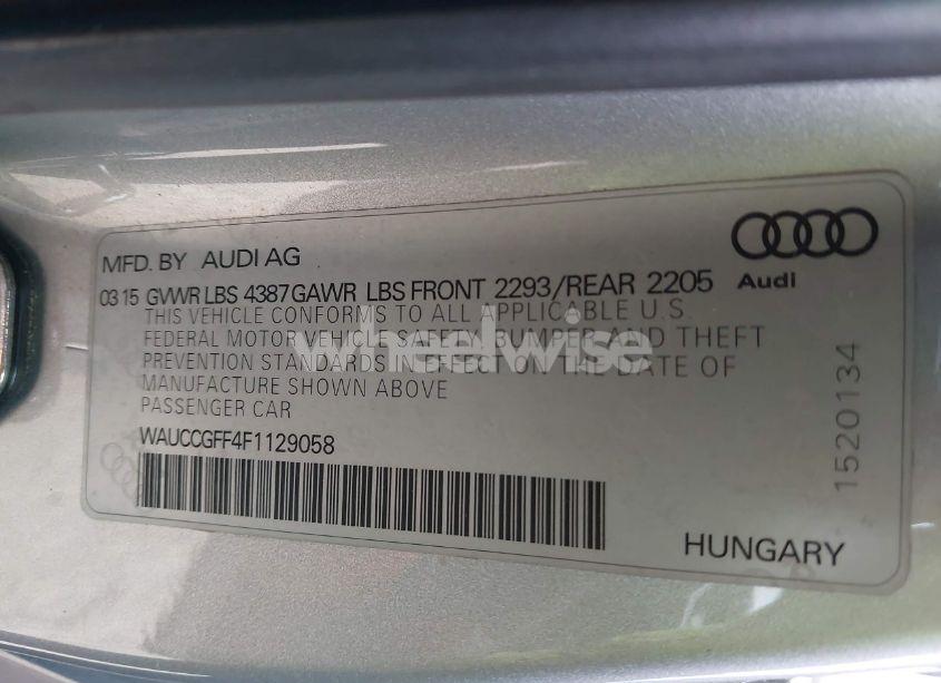 Photo 9 of 2015 Audi A3 1.8T PREMIUM (VIN WAUCCGFF4F1129058)