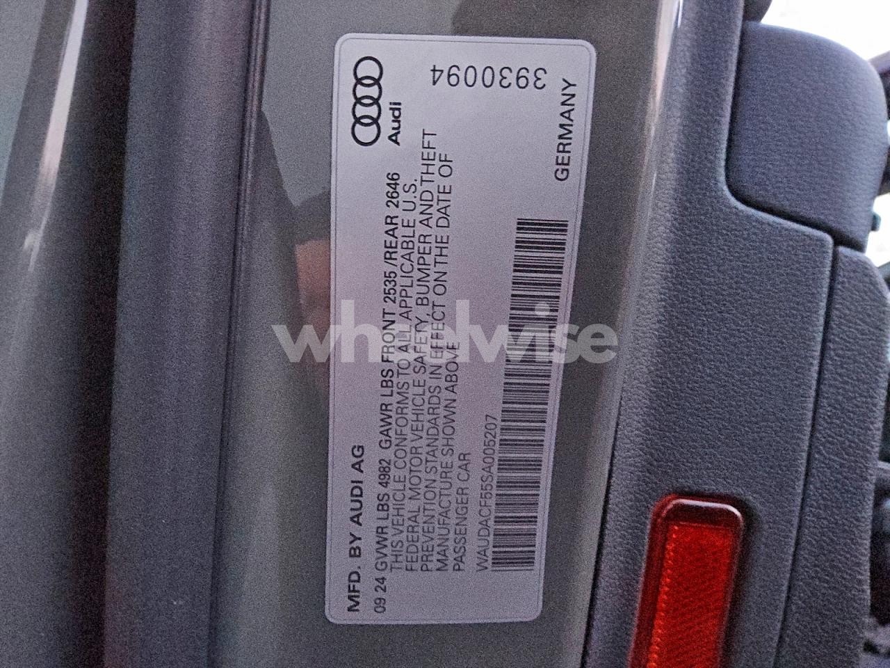 Photo 5 of 2025 AUDI A5 PREMIUM 45 (VIN WAUDACF55SA005207)