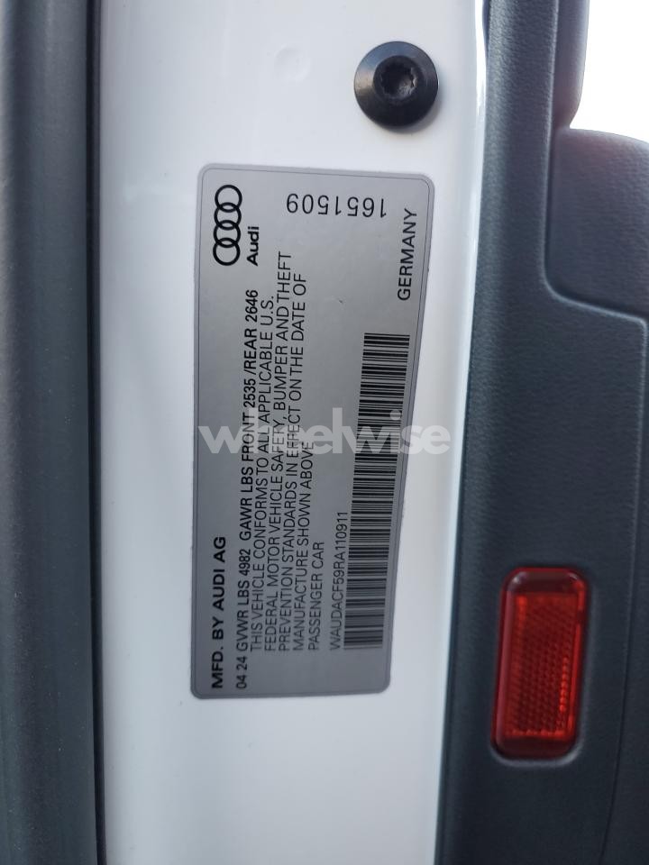 Photo 12 of 2024 AUDI A5 PREMIUM 45 (VIN WAUDACF59RA110911)