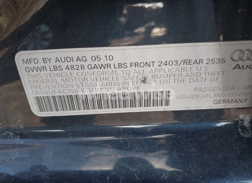 Photo 9 of 2011 Audi A4 2.0T PREMIUM (VIN WAUDFAFL3BN001492)