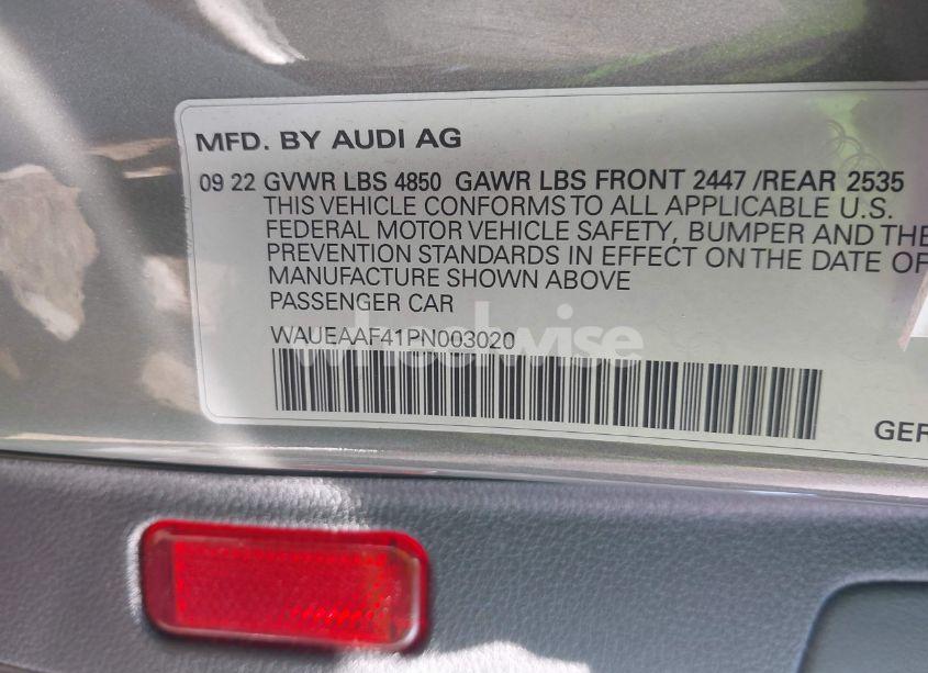 Photo 9 of 2023 Audi A4 PREMIUM PLUS 45 TFSI S LINE QUATTRO S TRONIC (VIN WAUEAAF41PN003020)