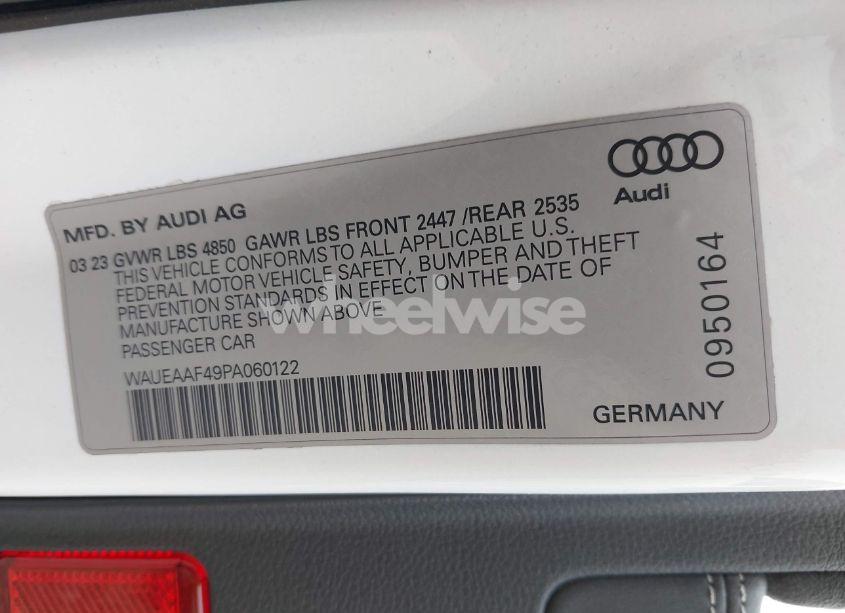 Photo 9 of 2023 Audi A4 PREMIUM PLUS 45 TFSI S LINE QUATTRO S TRONIC (VIN WAUEAAF49PA060122)