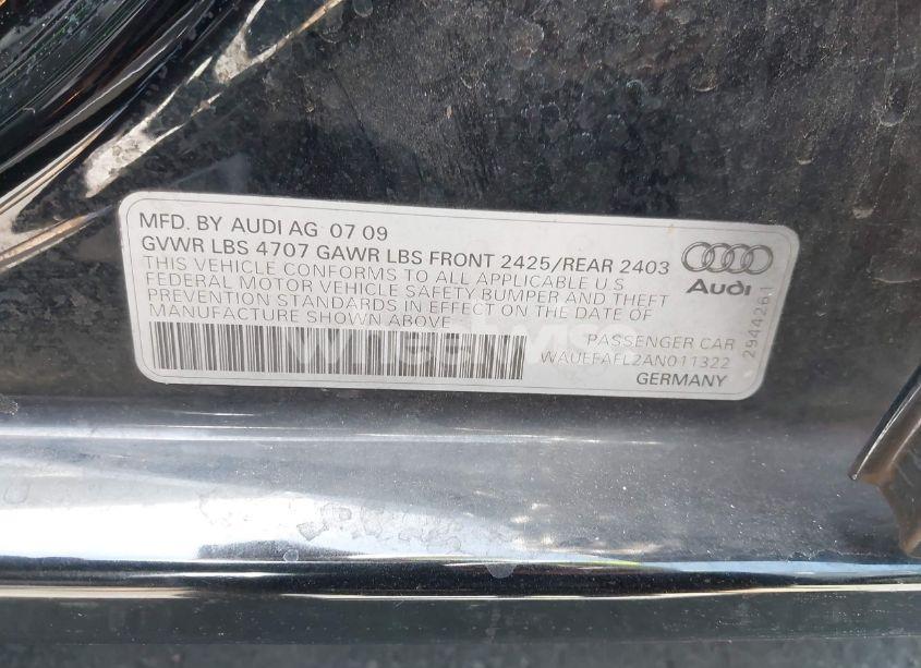 Photo 9 of 2010 Audi A4 2.0T PREMIUM (VIN WAUEFAFL2AN011322)