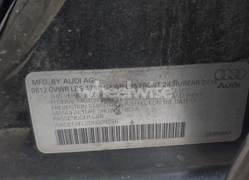 Photo 9 of 2013 Audi A4 PREMIUM PLUS (VIN WAUEFAFL2DN009266)