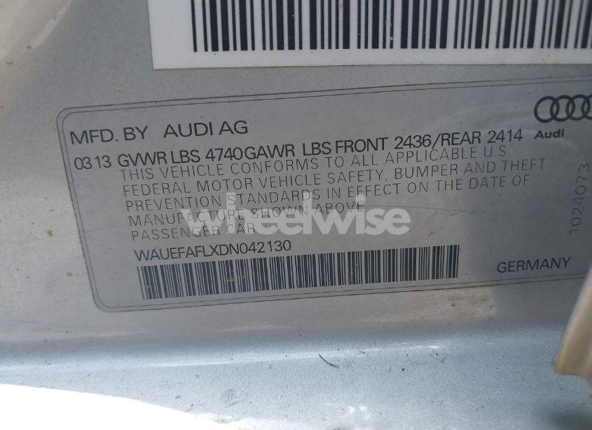 Photo 9 of 2013 Audi A4 2.0T PREMIUM (VIN WAUEFAFLXDN042130)