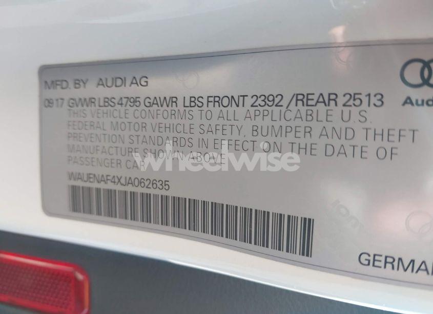 Photo 9 of 2018 Audi A4 2.0T TECH PREMIUM (VIN WAUENAF4XJA062635)