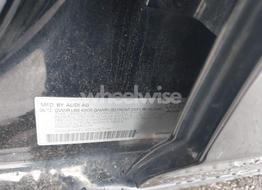 Photo 9 of 2013 Audi A4 PREMIUM PLUS (VIN WAUFFAFL3DA057967)