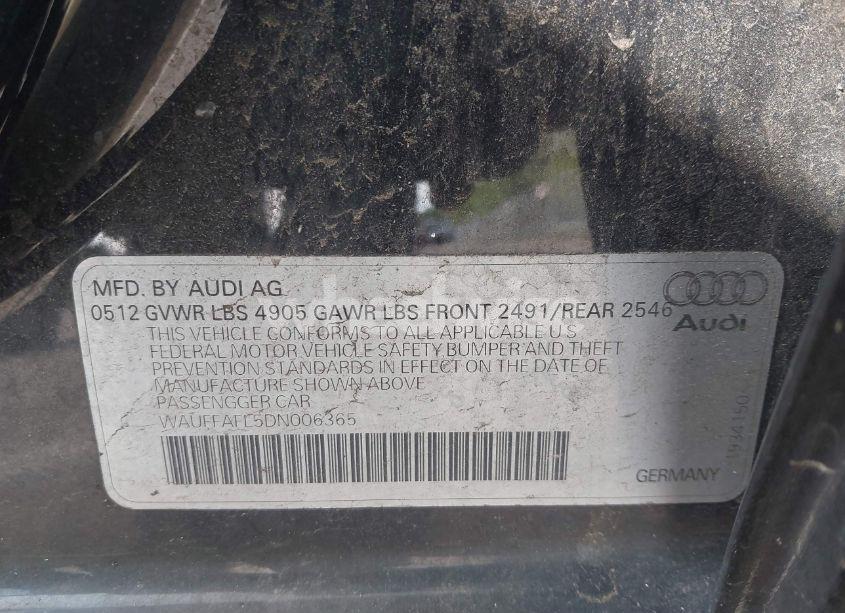 Photo 9 of 2013 Audi A4 2.0T PREMIUM (VIN WAUFFAFL5DN006365)