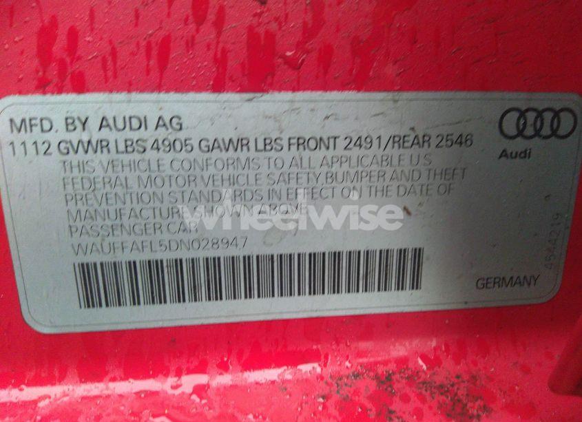 Photo 9 of 2013 Audi A4 2.0T PREMIUM (VIN WAUFFAFL5DN028947)