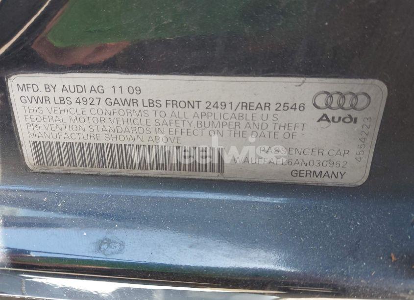 Photo 9 of 2010 Audi A4 2.0T PREMIUM (VIN WAUFFAFL6AN030962)