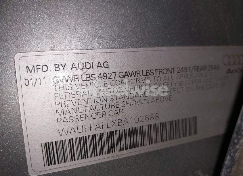 Photo 9 of 2011 Audi A4 2.0T PREMIUM (VIN WAUFFAFLXBA102688)