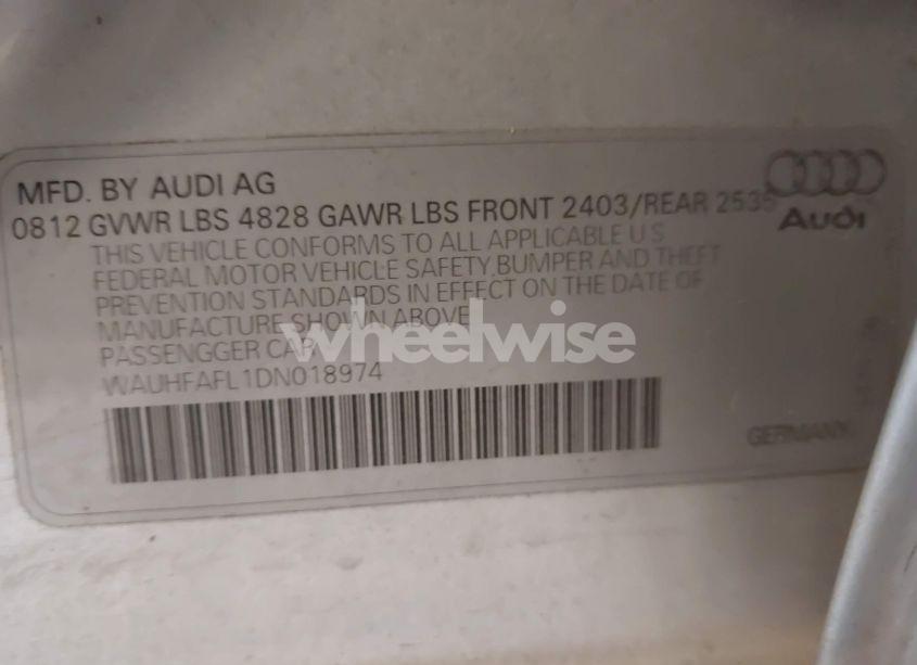 Photo 9 of 2013 Audi A4 2.0T PREMIUM (VIN WAUHFAFL1DN018974)