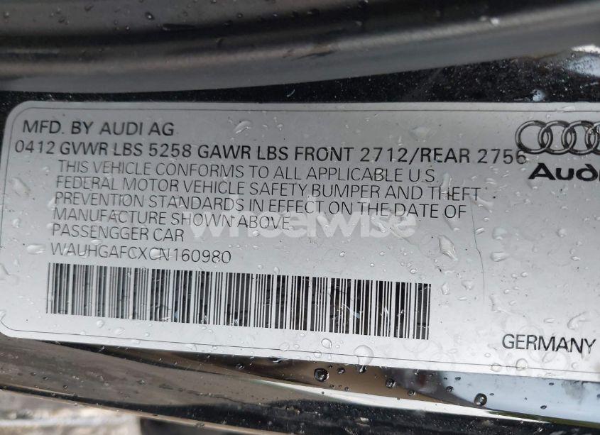 Photo 9 of 2012 Audi A6 3.0 PREMIUM (VIN WAUHGAFCXCN160980)