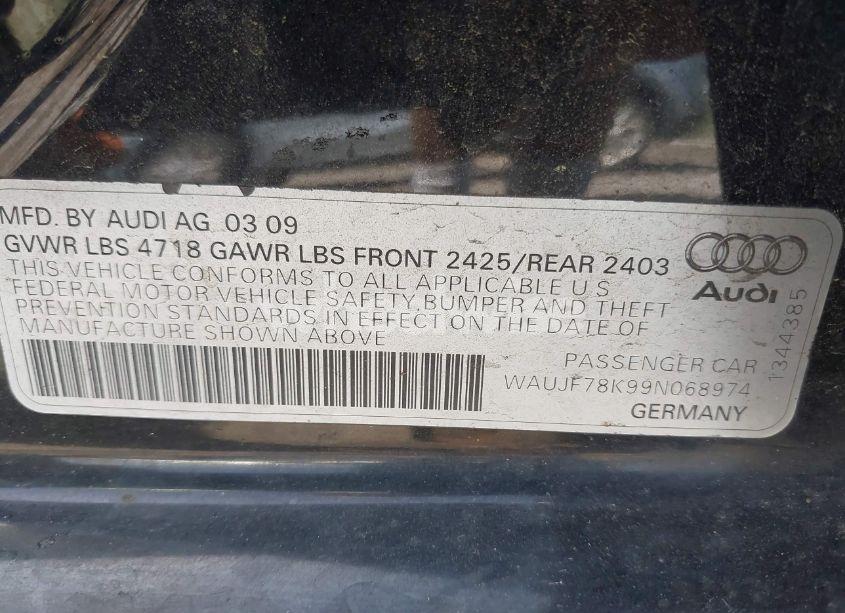 Photo 9 of 2009 Audi A4 2.0T PREMIUM (VIN WAUJF78K99N068974)