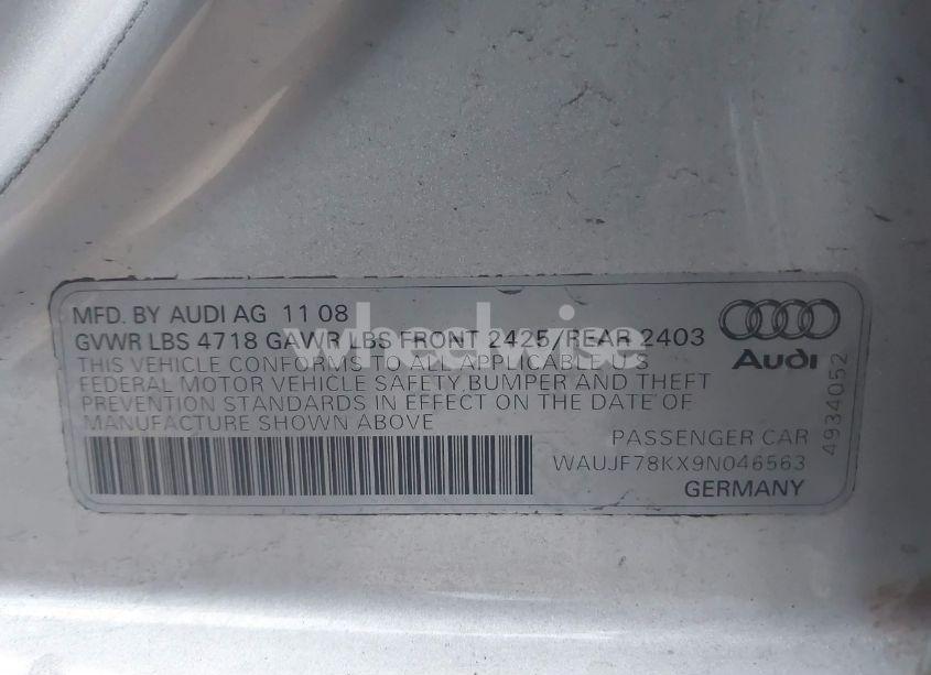 Photo 9 of 2009 Audi A4 2.0T PREMIUM (VIN WAUJF78KX9N046563)