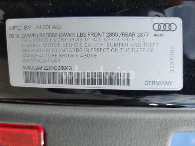 Photo 8 of 2019 AUDI A6 PREMIUM PLUS (VIN WAUL2AF22KN026043)