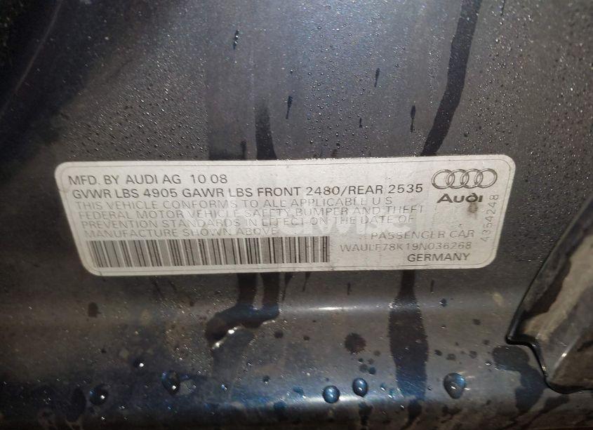 Photo 9 of 2009 Audi A4 2.0T PREMIUM (VIN WAULF78K19N036268)
