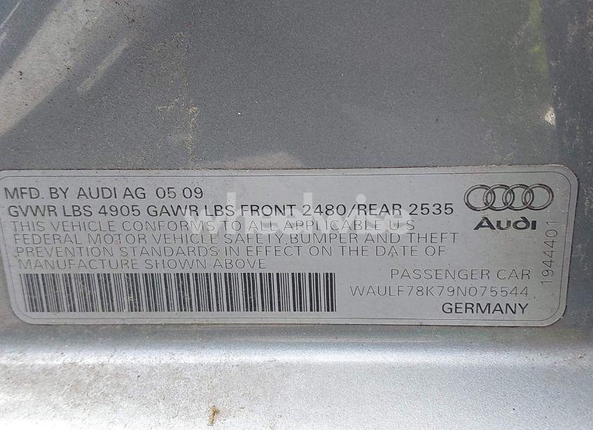 Photo 9 of 2009 Audi A4 2.0T PREMIUM (VIN WAULF78K79N075544)