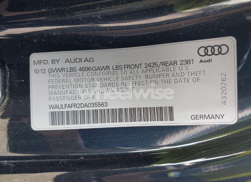 Photo 9 of 2013 Audi A5 2.0T PREMIUM (VIN WAULFAFR2DA035563)