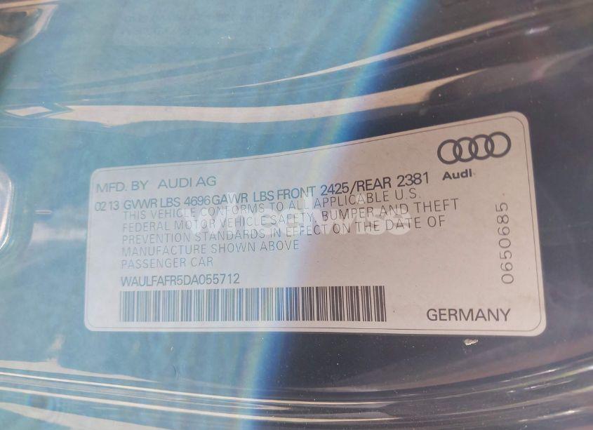Photo 9 of 2013 Audi A5 2.0T PREMIUM (VIN WAULFAFR5DA055712)