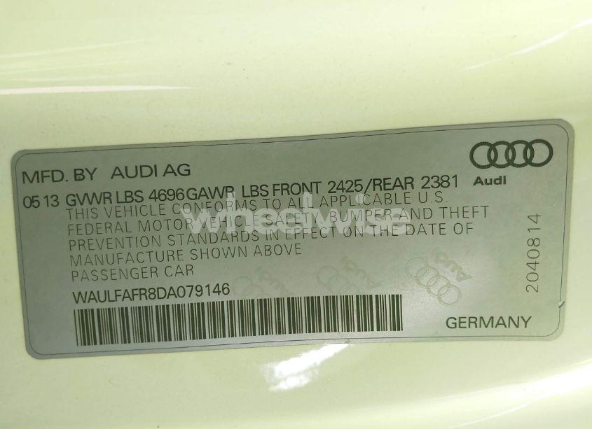 Photo 9 of 2013 Audi A5 2.0T PREMIUM (VIN WAULFAFR8DA079146)