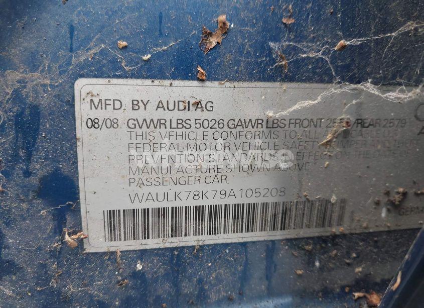 Photo 9 of 2009 Audi A4 3.2 PREMIUM PLUS (VIN WAULK78K79A105208)