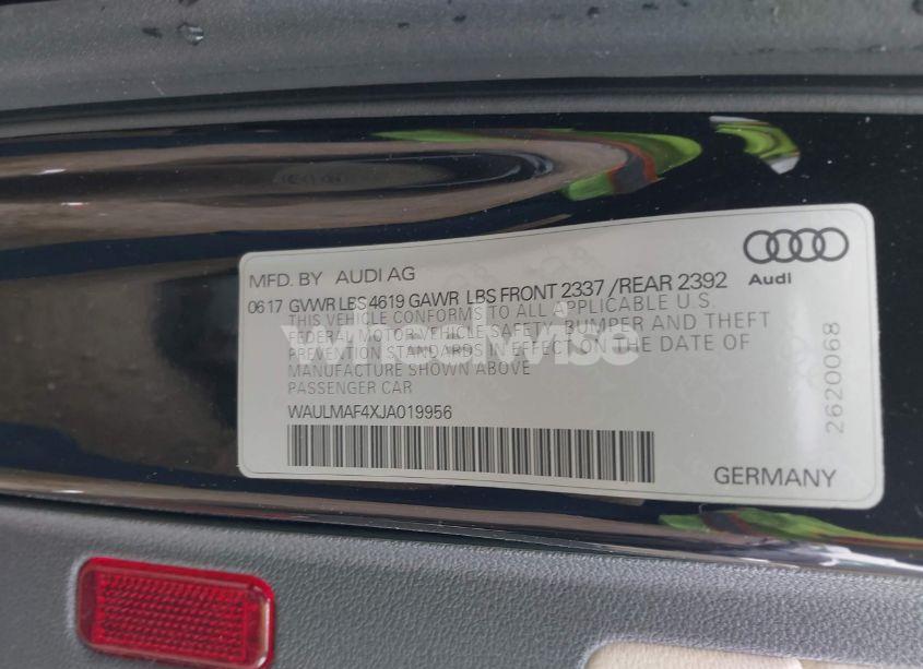 Photo 9 of 2018 Audi A4 2.0T TECH ULTRA PREMIUM/2.0T ULTRA PREMIUM (VIN WAULMAF4XJA019956)