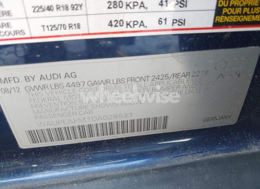 Photo 9 of 2013 Audi A3 2.0T PREMIUM (VIN WAUPEAFM1DA028533)