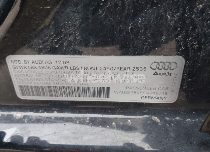Photo 9 of 2009 Audi A4 2.0T PREMIUM (VIN WAUSF78K99N049748)