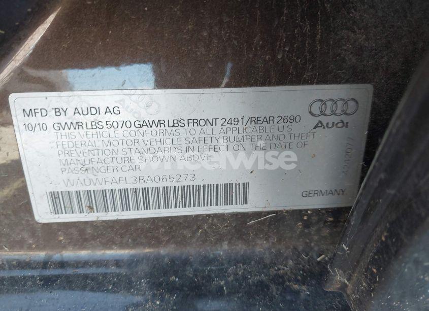 Photo 9 of 2011 Audi A4 2.0T PREMIUM (VIN WAUWFAFL3BA065273)