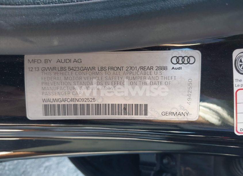 Photo 9 of 2014 Audi A7 3.0T PREMIUM PLUS (VIN WAUWGAFC4EN092525)