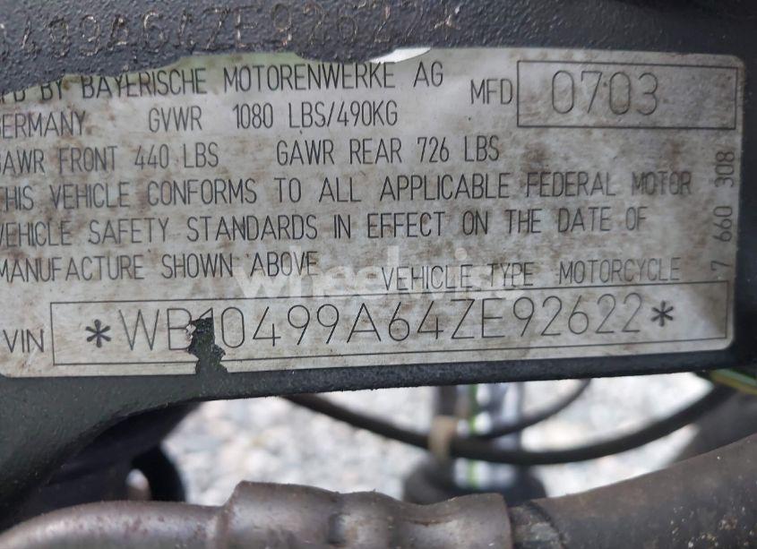 Photo 10 of 2004 Bmw R1150 RT (VIN WB10499A64ZE92622)