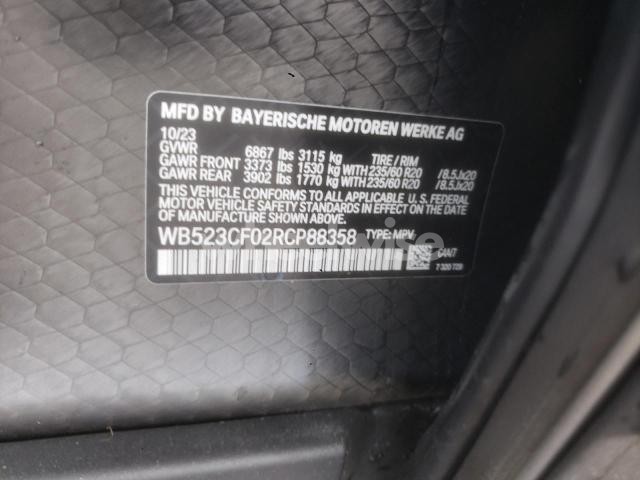 Photo 13 of 2024 BMW IX XDRIVE50 (VIN WB523CF02RCP88358)