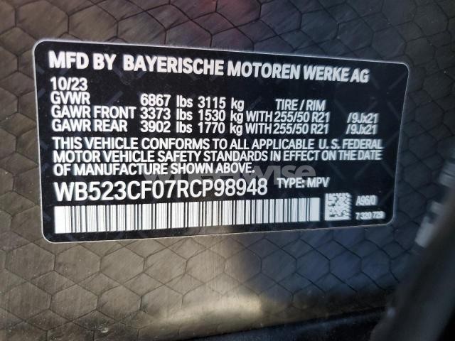 Photo 12 of 2024 BMW IX XDRIVE50 (VIN WB523CF07RCP98948)