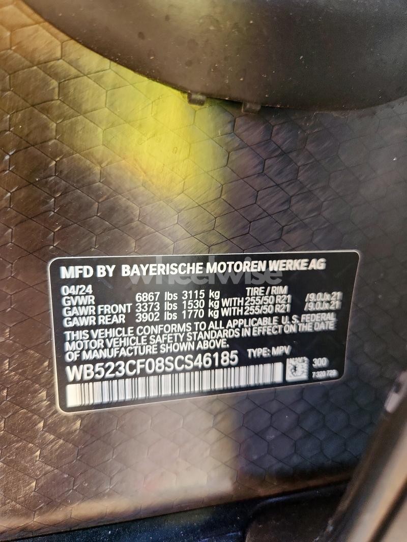 Photo 12 of 2025 BMW IX XDRIVE50 (VIN WB523CF08SCS46185)