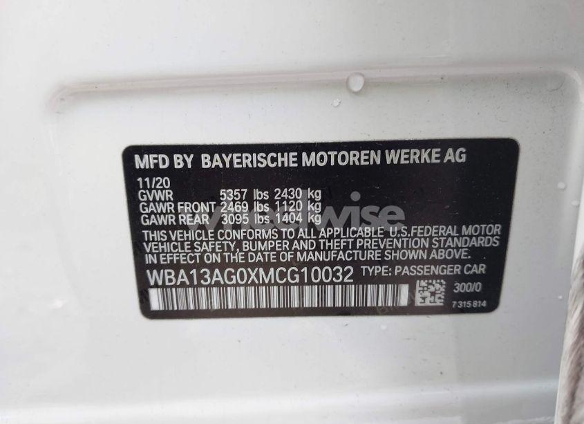 Photo 9 of 2021 Bmw 530e (VIN WBA13AG0XMCG10032)