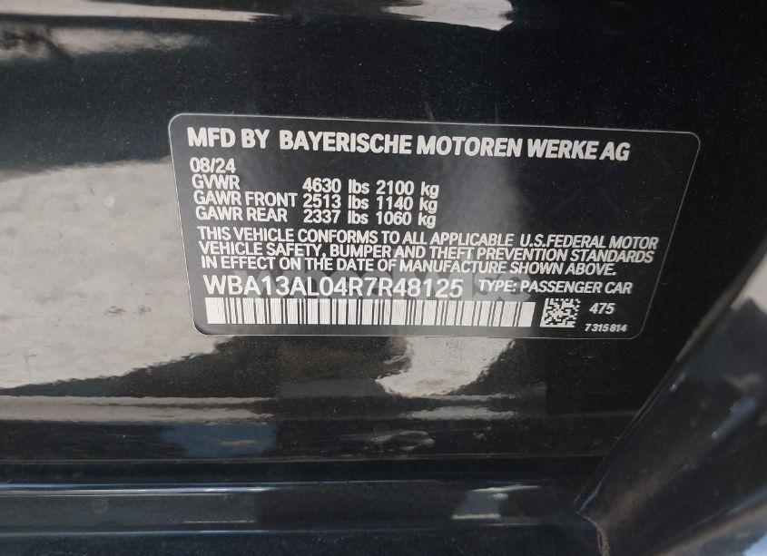 Photo 9 of 2024 Bmw M235 GRAN COUPE I XDRIVE (VIN WBA13AL04R7R48125)