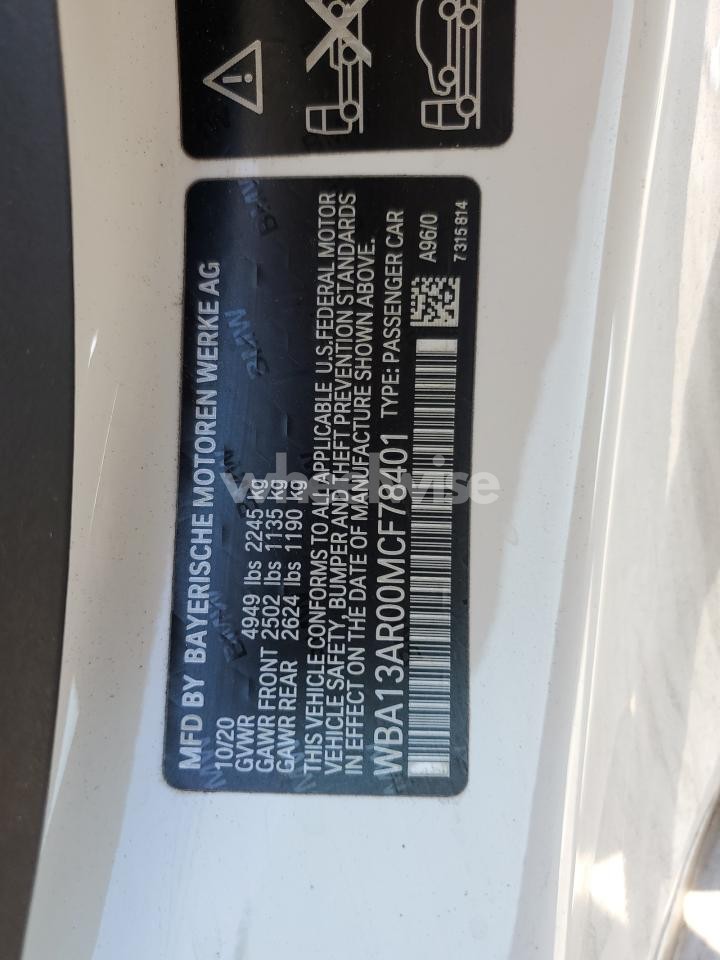 Photo 12 of 2021 BMW M440XI (VIN WBA13AR00MCF78401)